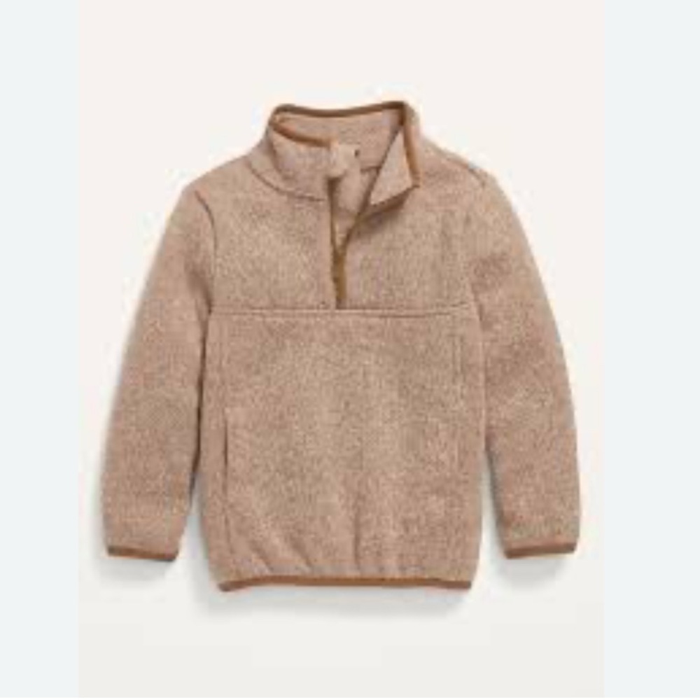 Old Navy Tan Half-Zip Sweatshirt